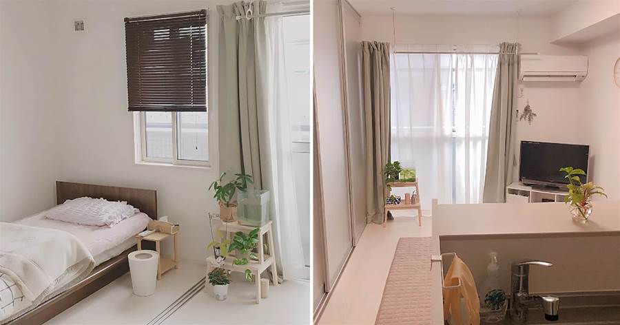 一人獨居8.2坪小公寓！日本小姐姐住一居室「廚房+陽臺+浴缸」全都有，極簡的日子輕鬆又精緻