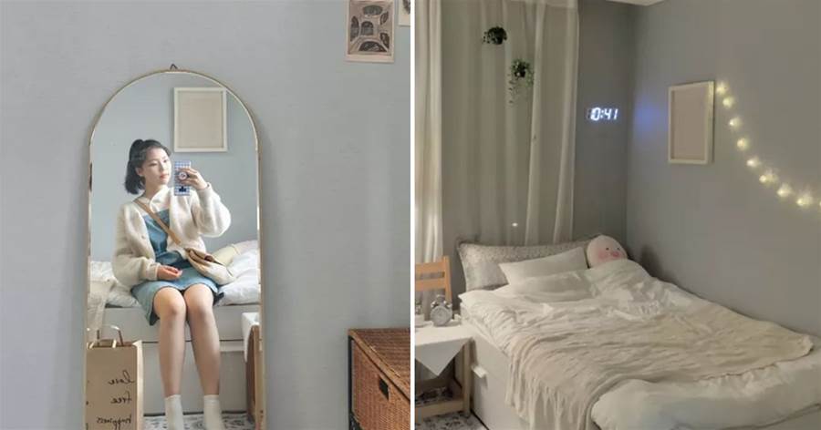韓國95後女生爆改「4.8坪小房間」，完工後「逆襲成Ins風」溫馨小臥室：根本女生的夢想小窩！